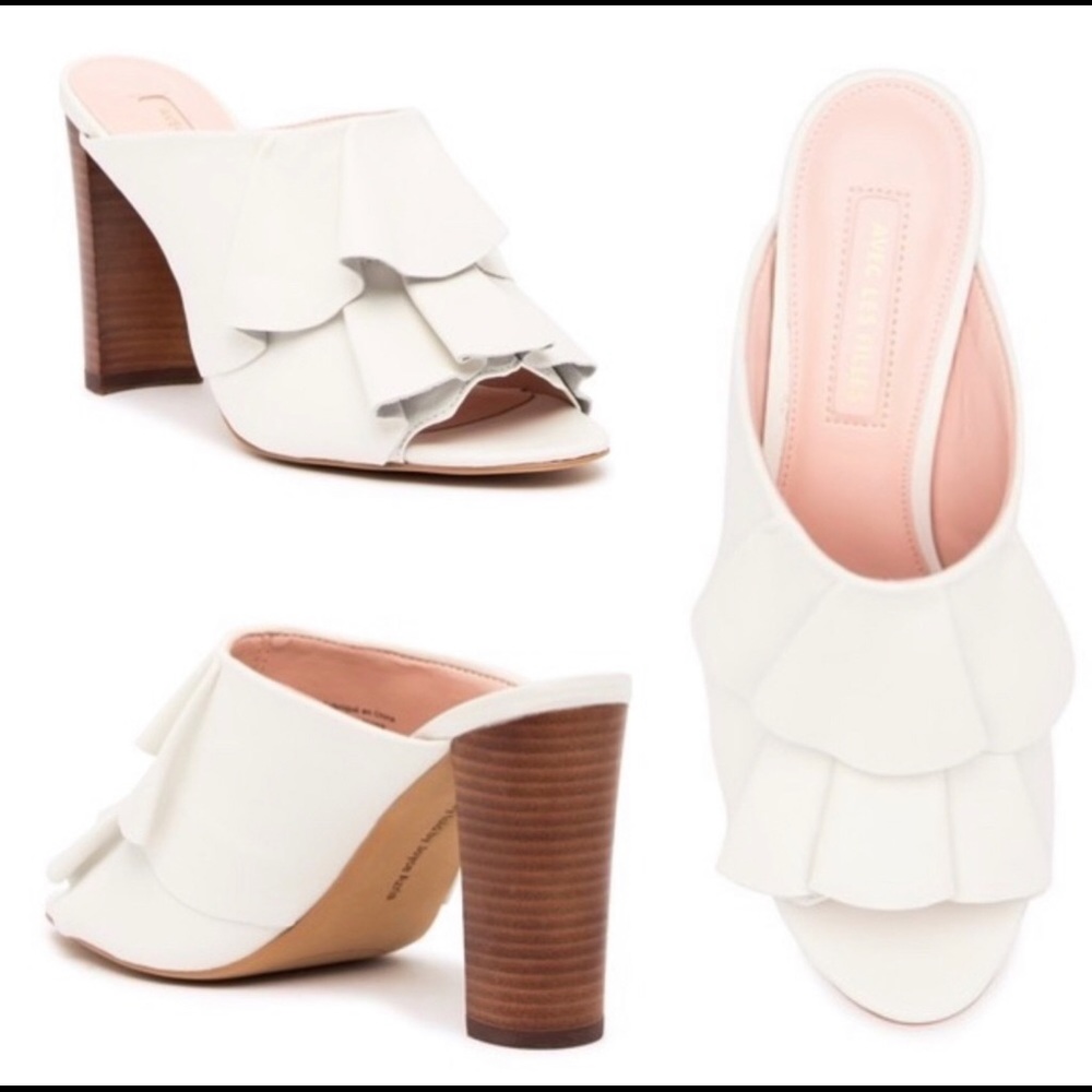 AVEC LES FILLES MALLORY LEATHER HEELS-PRICE FIRM